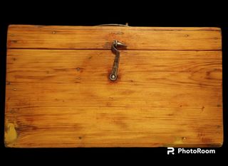 Caja antigua madera con lote antiguedads
