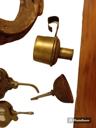 Caja antigua madera con lote antiguedads