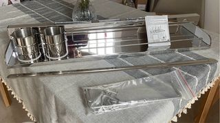Mensola porta mestoli acciaio inox cucina pensili