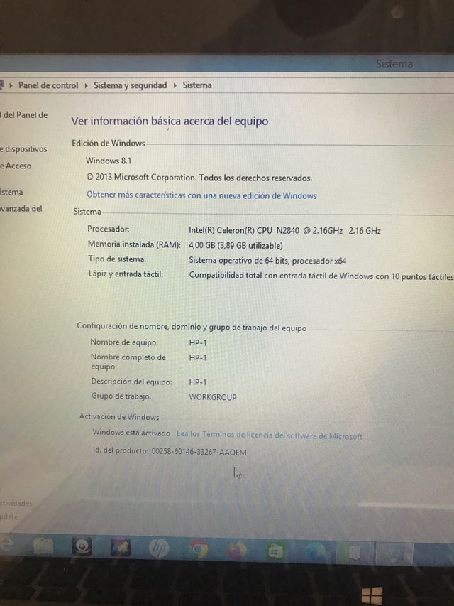 Portatil Mini HP - Pantalla Tactil