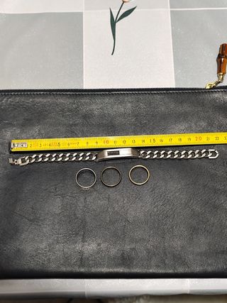 Esclava acero + 3 anillos 