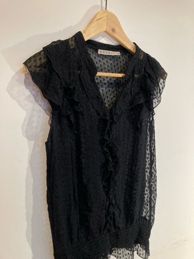 Blusa negra primavera verano, KOOKAI