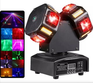 ✅️Cabeza Móvil Beam + laser discoteca doble haz