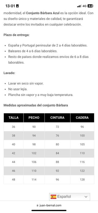 Traje Juan Bernal