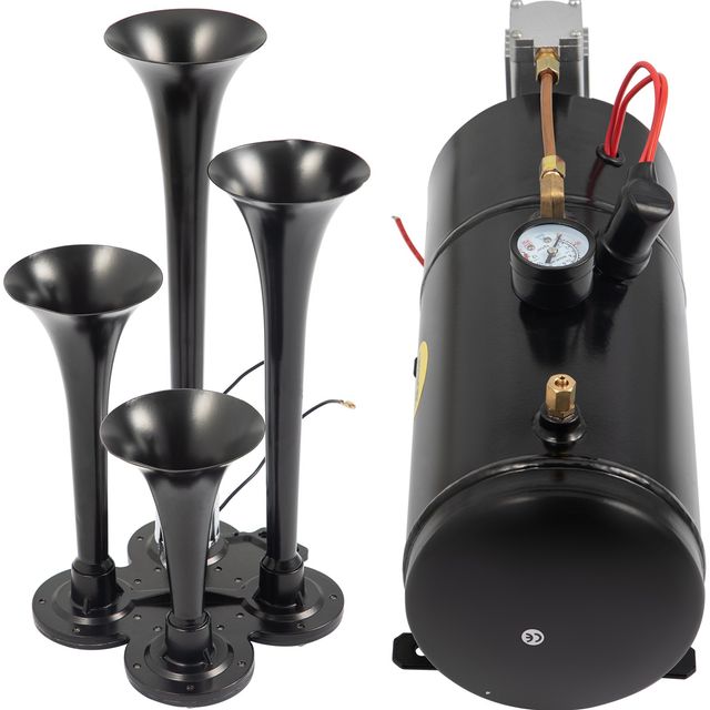 4 Kit Tromba Tromba d'aria Compressore 12V Compres