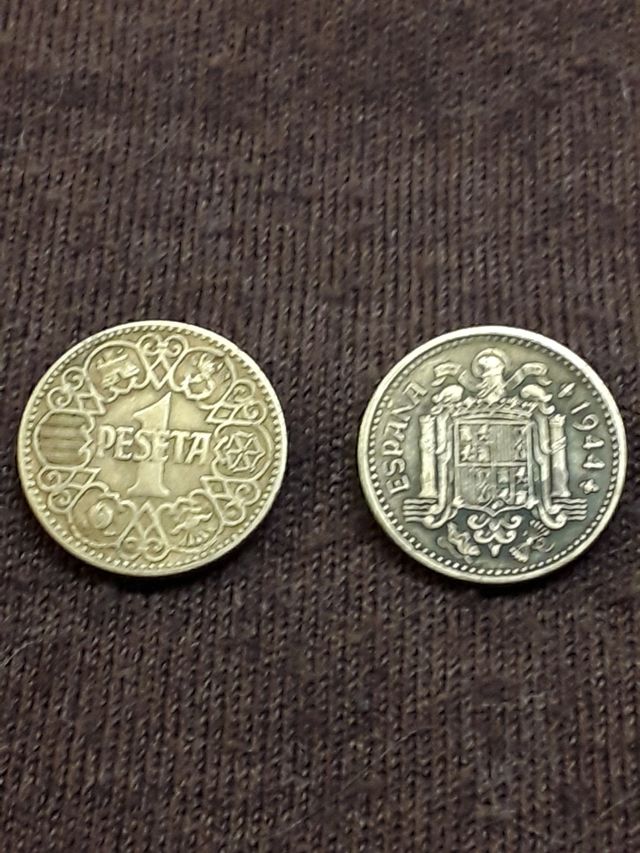 MOEDAS ANTIGAS DE 1 PT DE 1944 B. C.