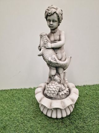 FUENTE JARDIN NIÑO CON PEZ 