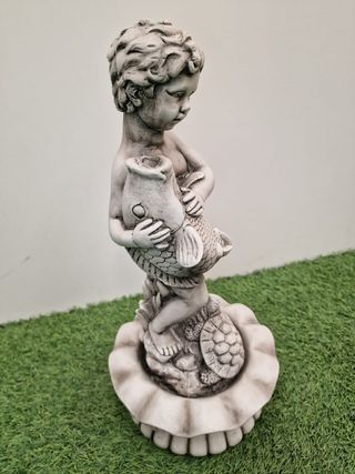 FUENTE JARDIN NIÑO CON PEZ 