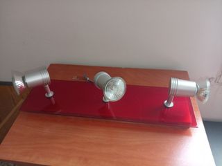 Lampara de cristal roja