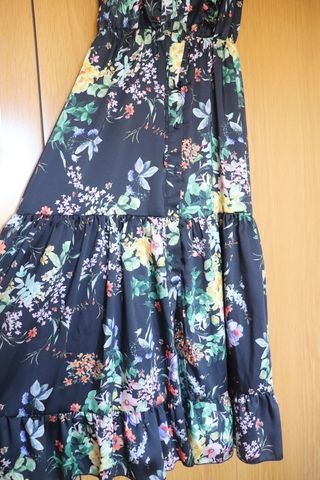 Vestido largo estampado flores