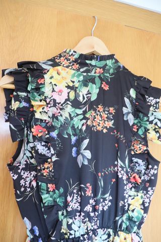 Vestido largo estampado flores