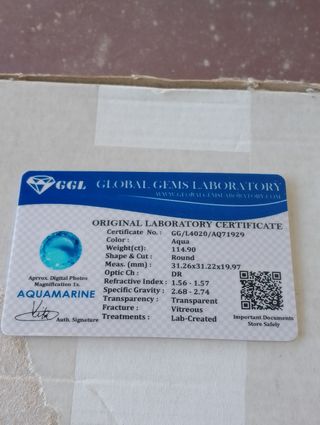 Gigante Aguamarina certificada