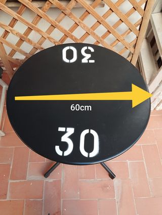 Mesa abatible de hierro para exterior