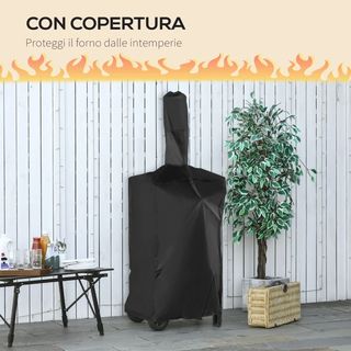  Forno per Pizza e Barbecue a Carbone Portatile in