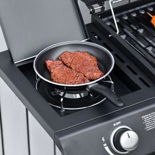 Barbecue a Gas con Coperchio, 7 Bruciatori da 20kW