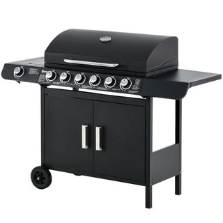 Barbecue a Gas con Coperchio, 7 Bruciatori da 20kW