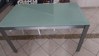 TAVOLO IN VETRO 140X80 ALLUNGABILE