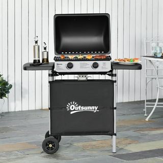 Barbecue a Gas con Coperchio, Bruciatori da 5.6kW,