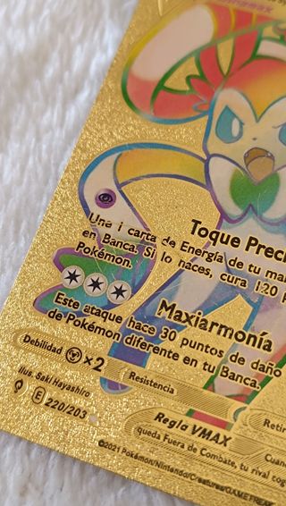 Carta pokemon dorada