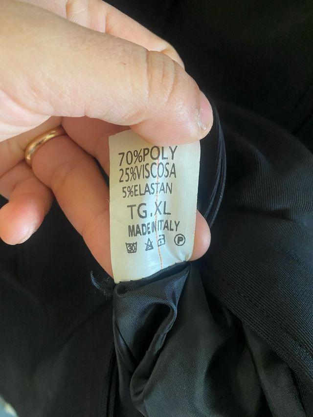 Giacca lunga nera xl 