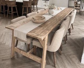 Mesa 240 rústica madera maciza 