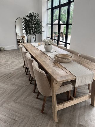 Mesa 240 rústica madera maciza 
