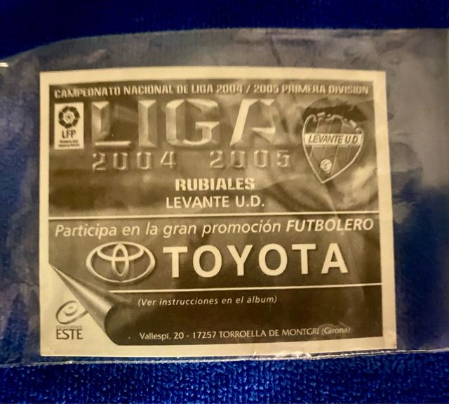 Cromo Oficial LUIS RUBIALES con pelo