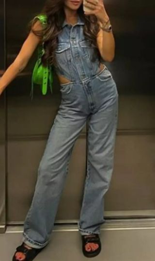 Mono vaquero cut out zara