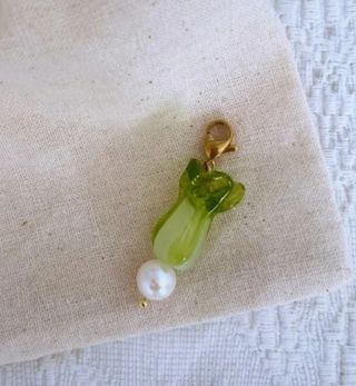 Charm de cristal y perla