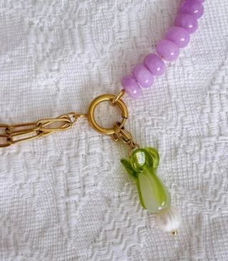 Charm de cristal y perla