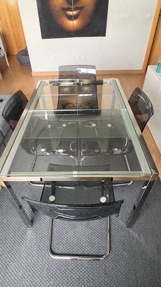 Mesa extensible cristal