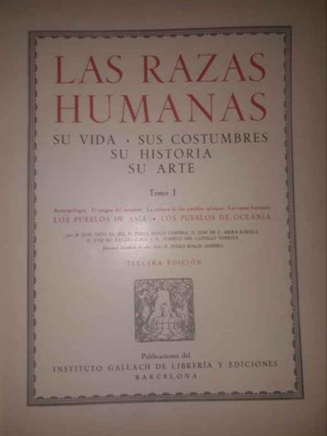 Las Razas Humanas 2 tomos 1949