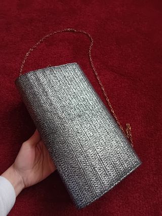 Bolsa bisu bambu prateada