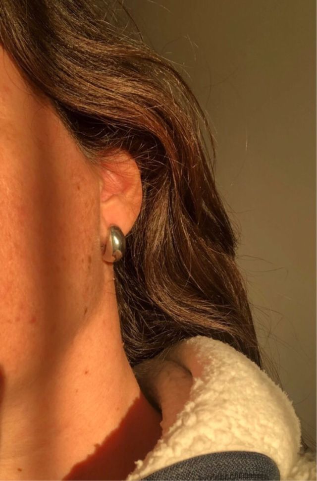 Pendiente gota pequeño plata