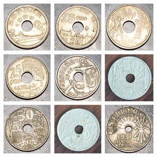 Lote Pesetas 48 Unidades 1870 - 1997 monedas raras