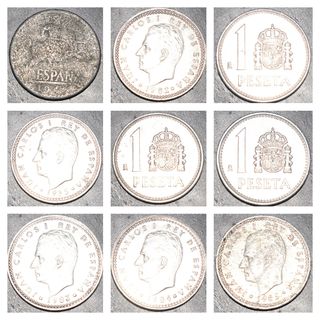 Lote Pesetas 48 Unidades 1870 - 1997 monedas raras