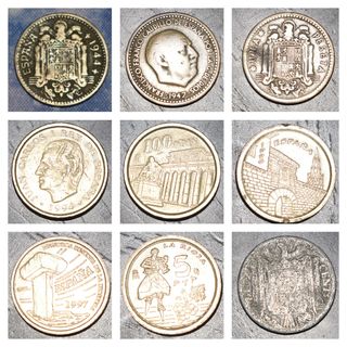 Lote Pesetas 48 Unidades 1870 - 1997 monedas raras