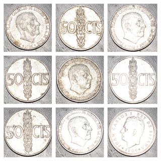 Lote Pesetas 48 Unidades 1870 - 1997 monedas raras