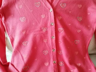 Chaqueta color coral de punto