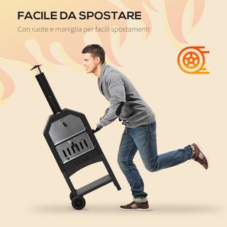  Forno per Pizza Barbecue a Carbonella, BBQ da Est