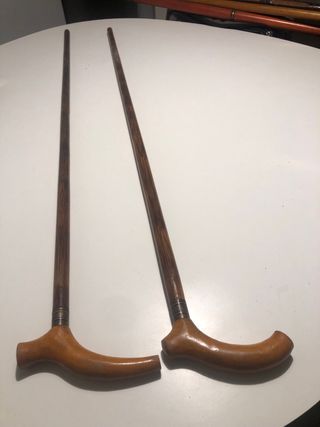 Bastones antiguos puño boj 
