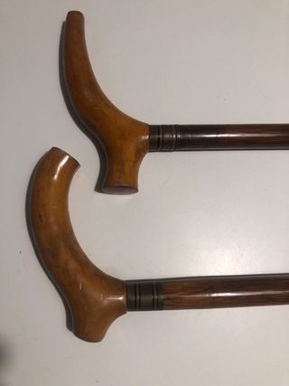 Bastones antiguos puño boj 