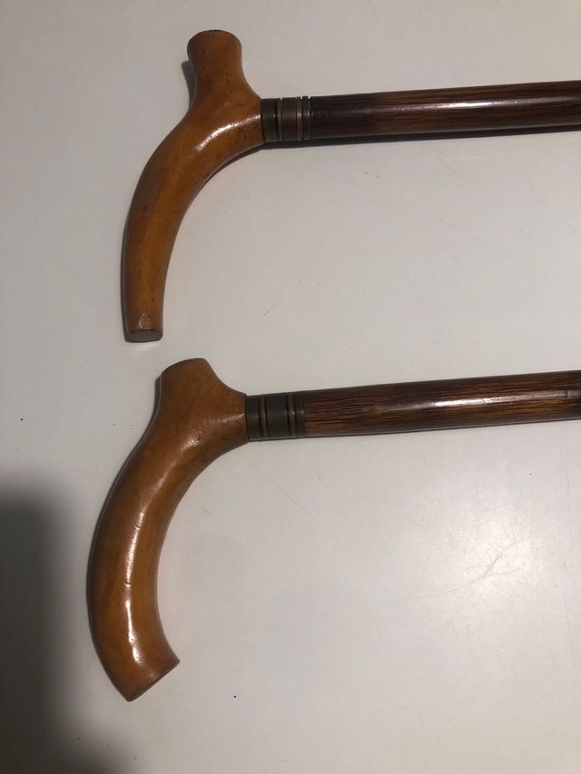 Bastones antiguos puño boj