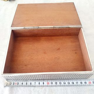 Joyero antiguo metal plateado