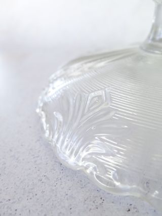 Frutero de cristal con pie