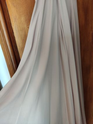 Vestido ceremonia talla 38 tirantes cru