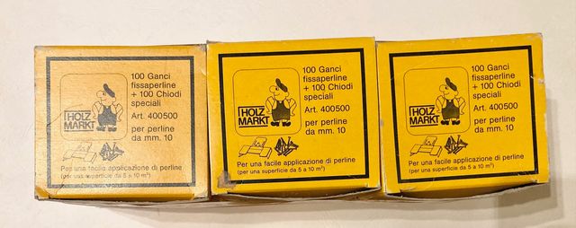 300 Ganci fissaperline + 100 chiodi speciali