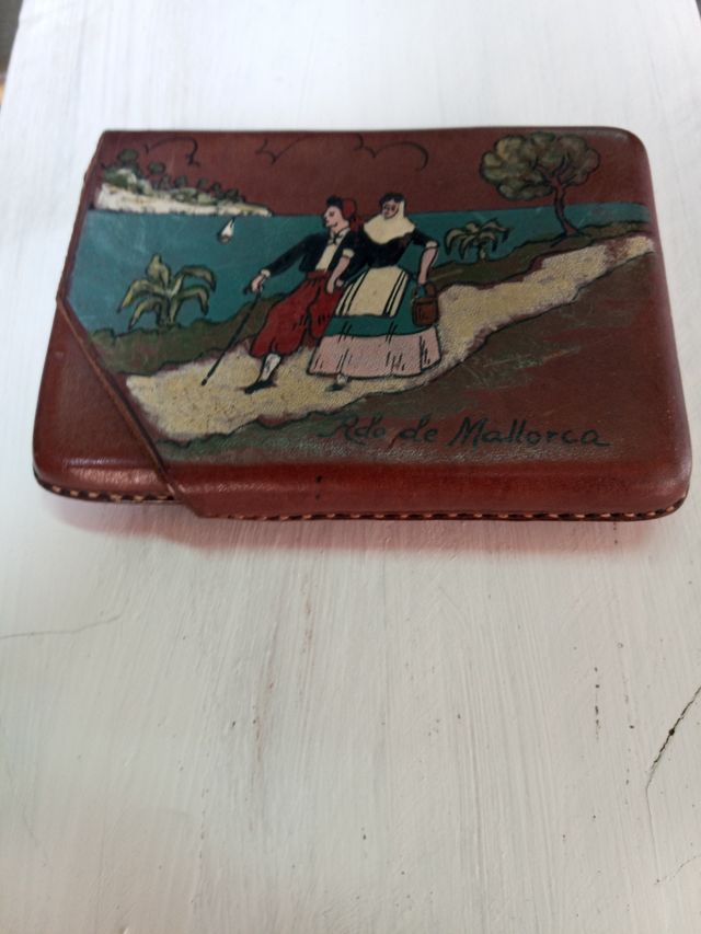 Pitillera de piel de Mallorca de los años 60