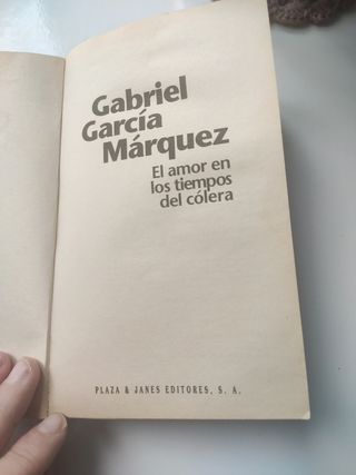 el amor en los tiempos del cólera