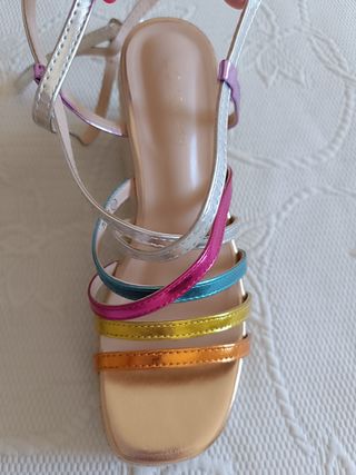 Cuñas yute colores metalizados 